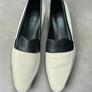 KHAITE Women's Loafers in Black and Cream